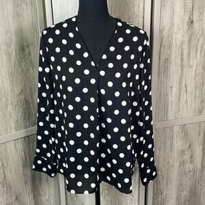 Banana Republic polka dot oversized blouse women’s S